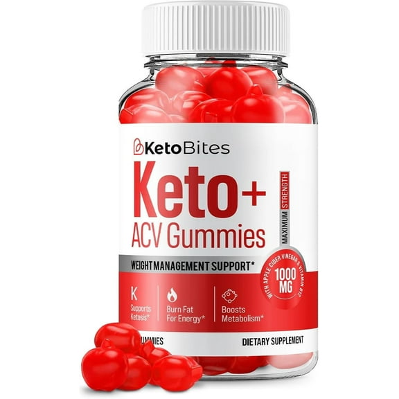 Keto Bites ACV Gummies Advanced Weight Loss Formula Keto Bites Apple Cider Vinegar Gummies Dietary Ketogenic Support Supplement B12 Beet Root Juice Men Women 60 Gummies