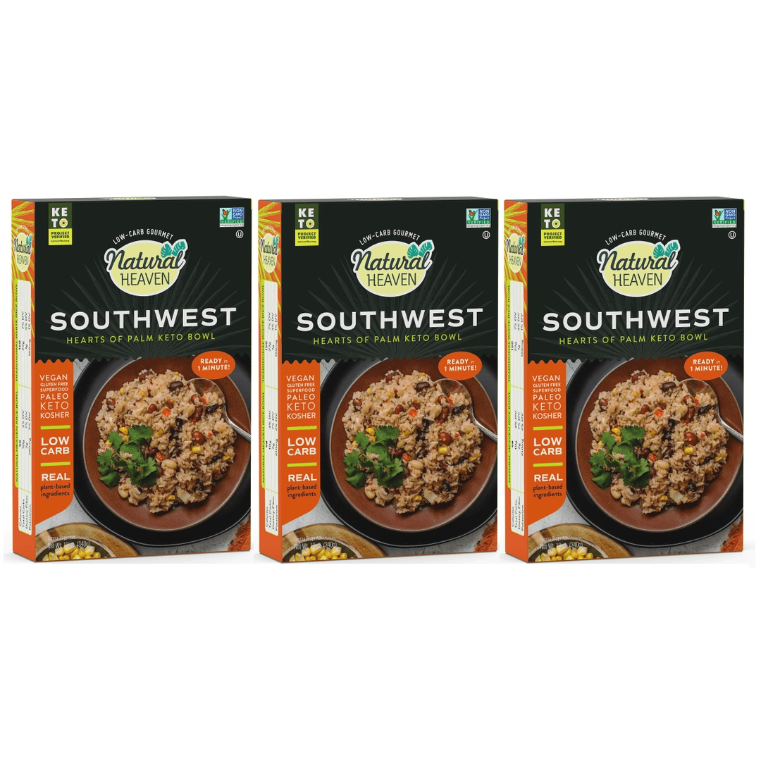 Keto Bowl Ready Meal Hearts of Palm by Natural Heaven - Southwest Size: 3-Pack