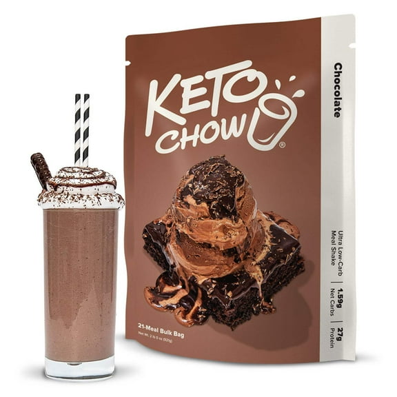 Keto Chow Chocolate Ultra Low-Carb Meal Shake, 21 servings
