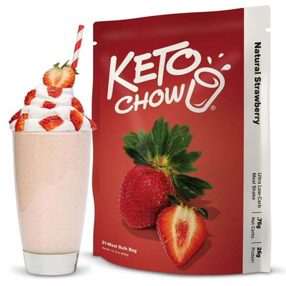 Keto Chow Natural Strawberry - 21 Servings
