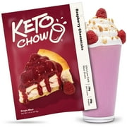Keto Chow Raspberry Cheesecake Ultra Low-Carb Meal Shake, Single Meal
