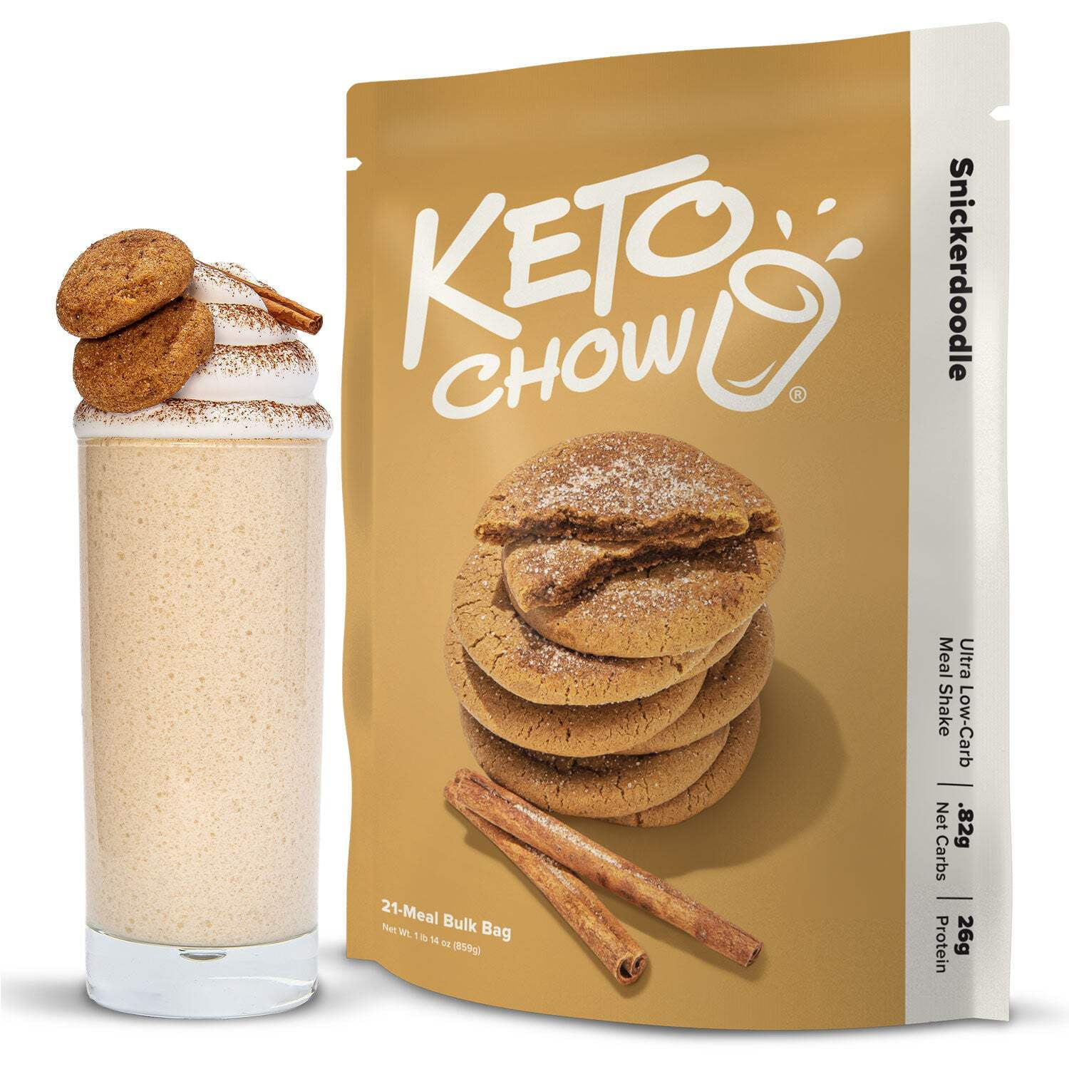 Keto Chow Snickerdoodle Ultra Low-Carb Meal Shake, 21 Servings