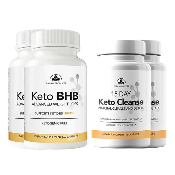 Keto Cleanse Detox plus Keto BHB Combo Pack (2 sets)