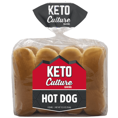 Keto Culture Baking Hot Dog Buns, Keto Friendly, 1 Net Carb, 12.5 oz, 8 Count