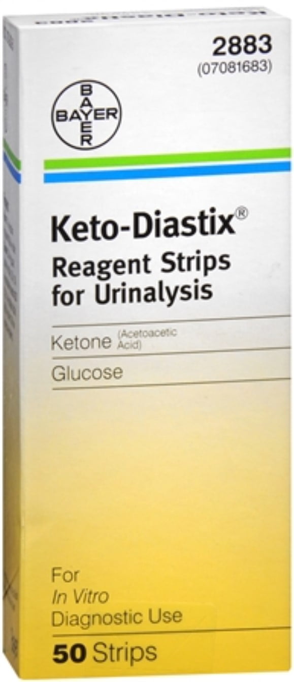 Bayer KetoDiastix Reagent Strips for Ketone and Glucose Urine Tests Bayer KetoDiastix Reagent Strips for Ketone and Glucose Urine Tests