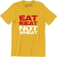 thumbnail image 1 of Keto Diet Eat Meat Not Wheat Funny Vegan Slogan Healthy Life Men's Tee Shirt, 1 of 4