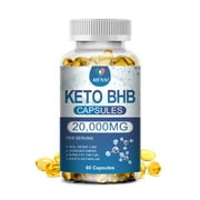 Keto Diet Pills 20,000mg Best Weight Loss Fat Burner Carb Blocker Diet ACV Pills- 60 Capsules