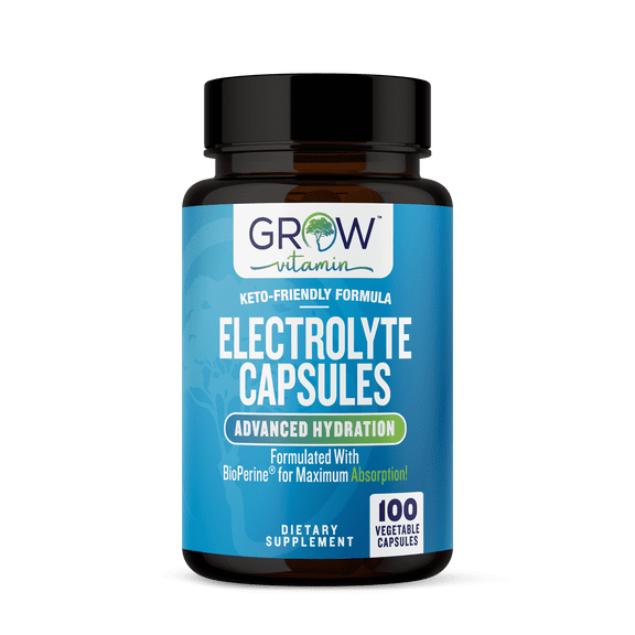 Grow Vitamin Potent Electrolyte Hydration Capsules, 100 Count