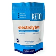 Keto Electrolytes: Magnesium, Potassium, Calcium, Sodium. For Optimal Electrolyte Balance on Keto. 180 Capsules.