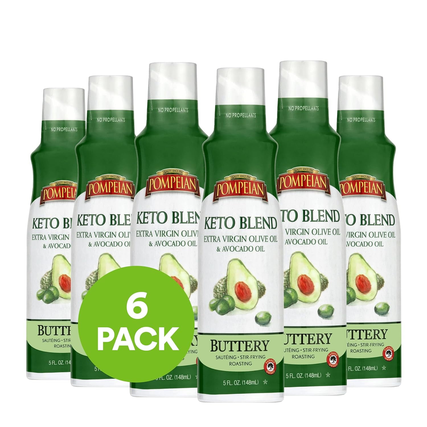 Keto Extra Virgin Olive Oil & 100 Avocado Oil Cooking Spray, Great for Sauteing, StirFrying