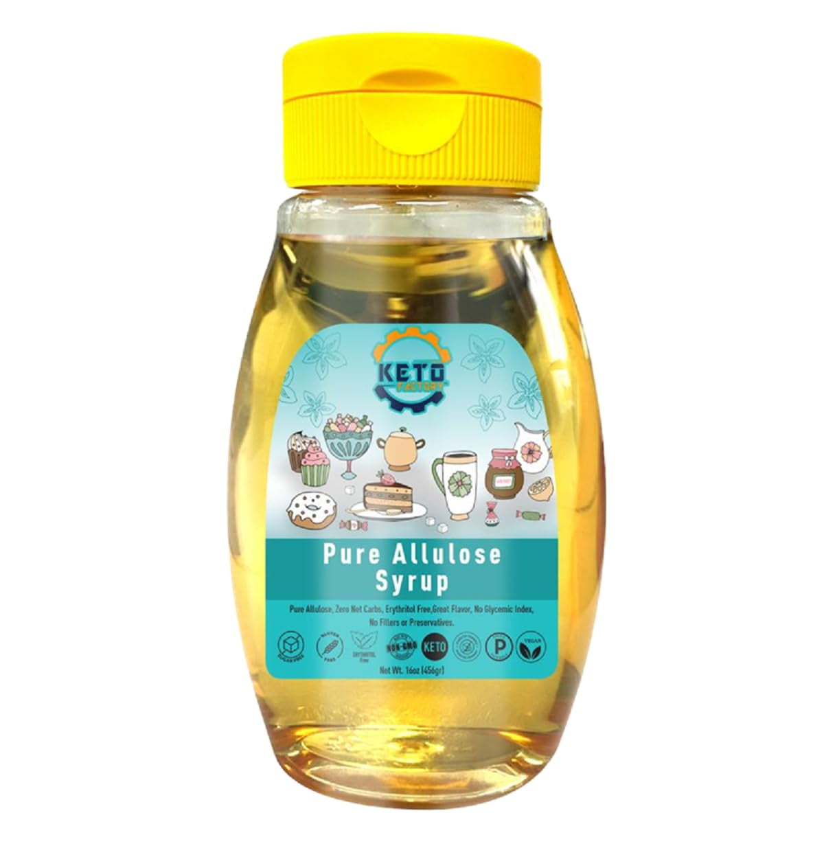 Keto Factory Pure Allulose Syrup with Zero Calorie Keto and Diabetic