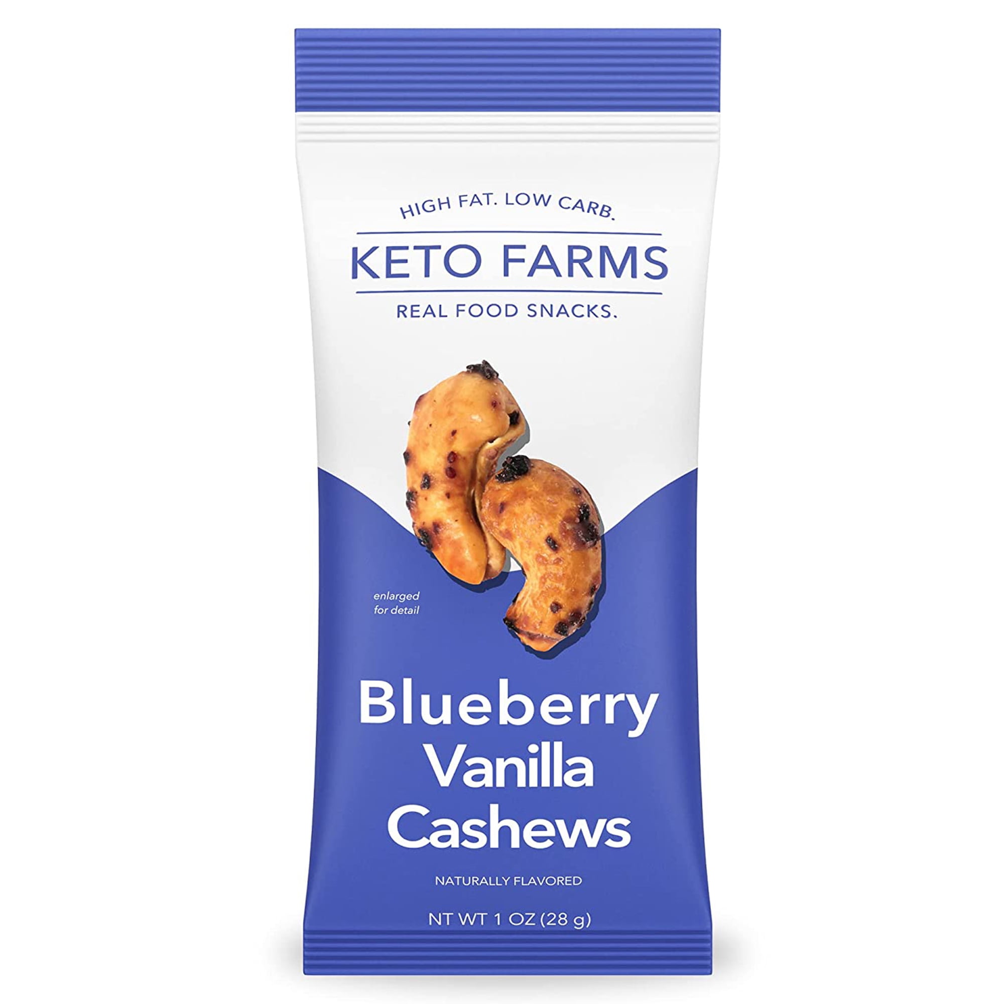 Keto Farms Blueberry Vanilla Cashews, Healthy, Vegan, GlutenFree, Low
