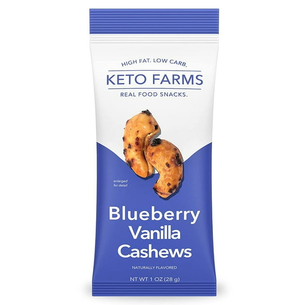 Keto Farms Blueberry Vanilla Cashews, Healthy, Vegan, GlutenFree, Low