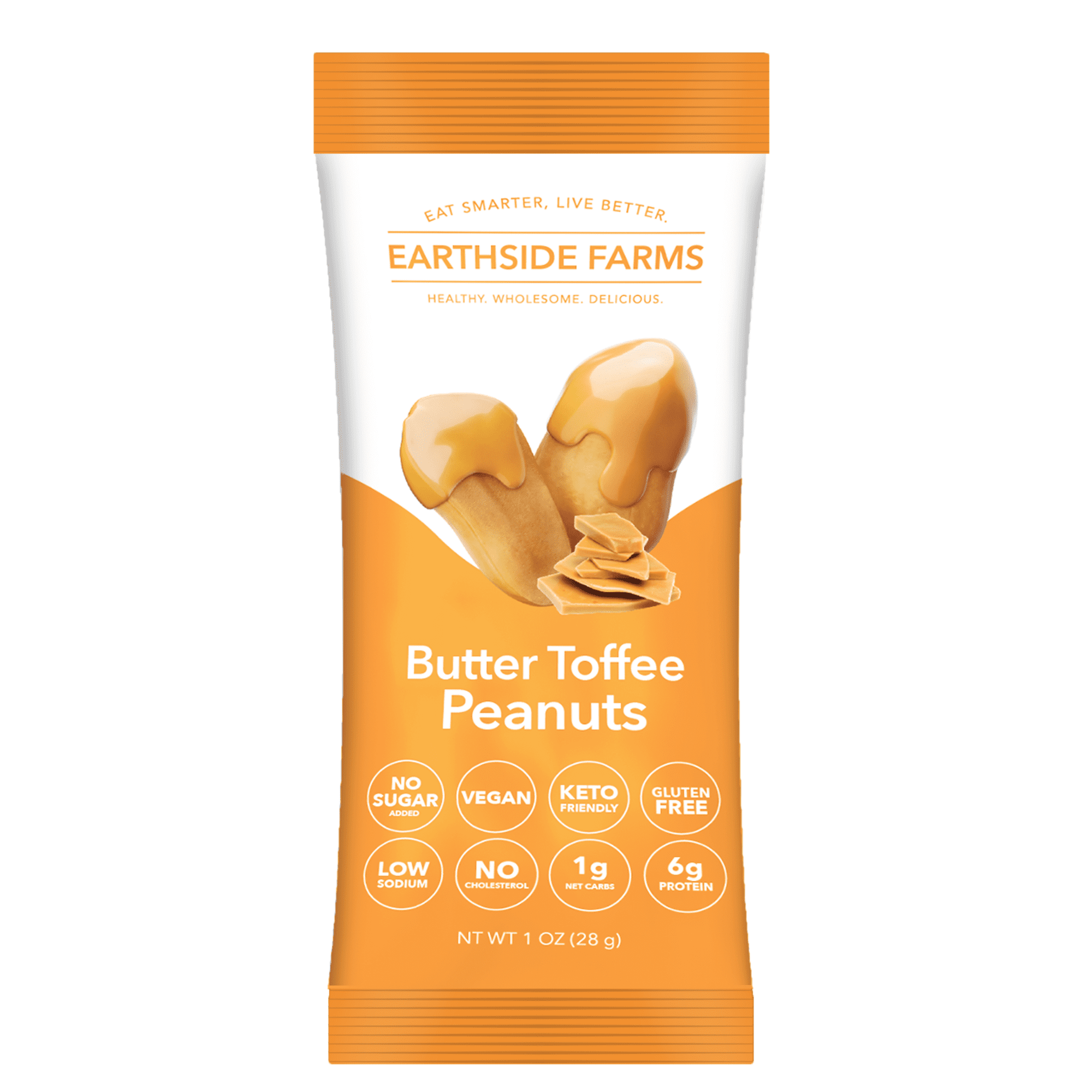 Earthside Farms Butter Toffee Peanuts, Healthy Snacks Food, Vegan, GlutenFree, Low Carb Foods