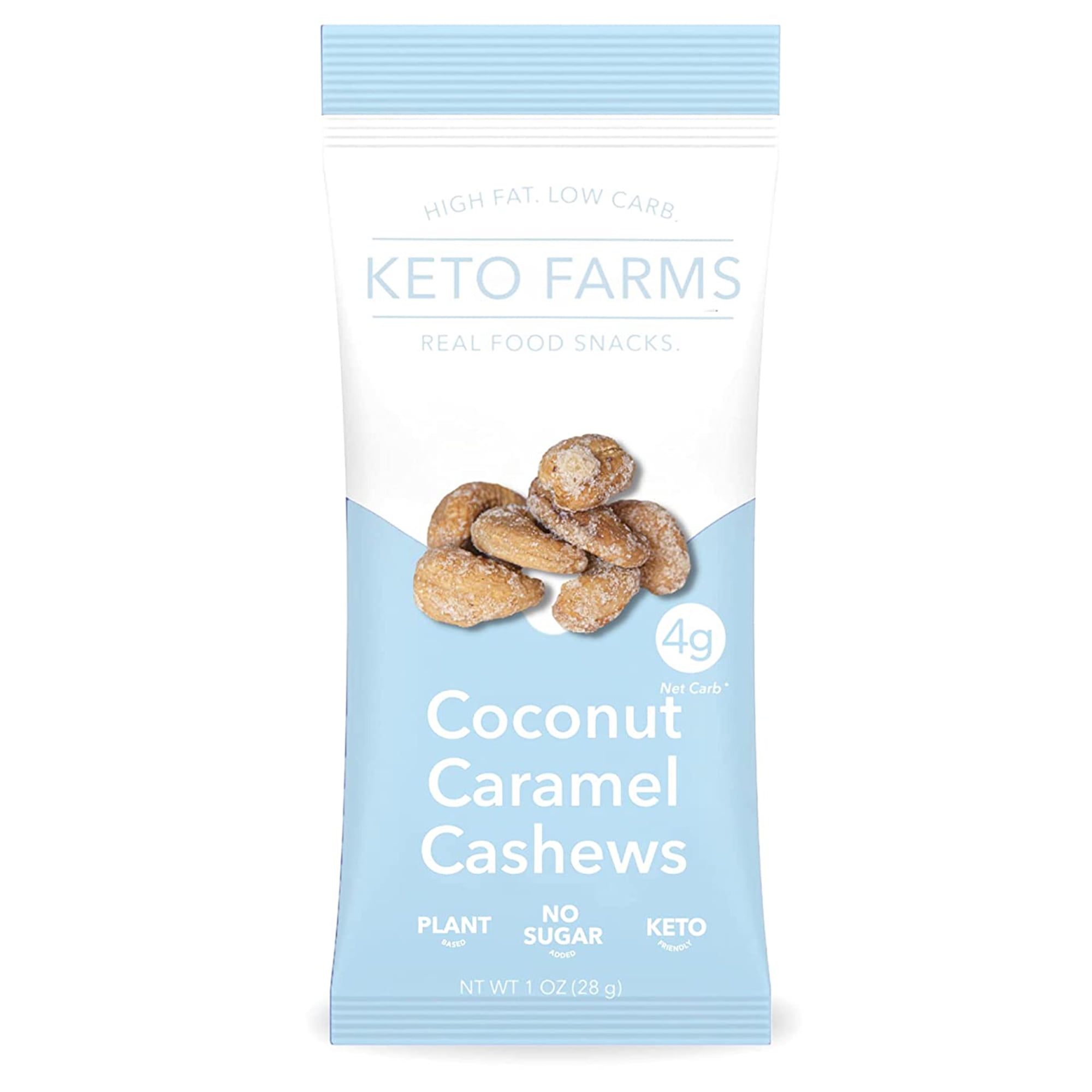 Keto Farms Coconut Caramel Cashews, Healthy, Vegan, GlutenFree, Low