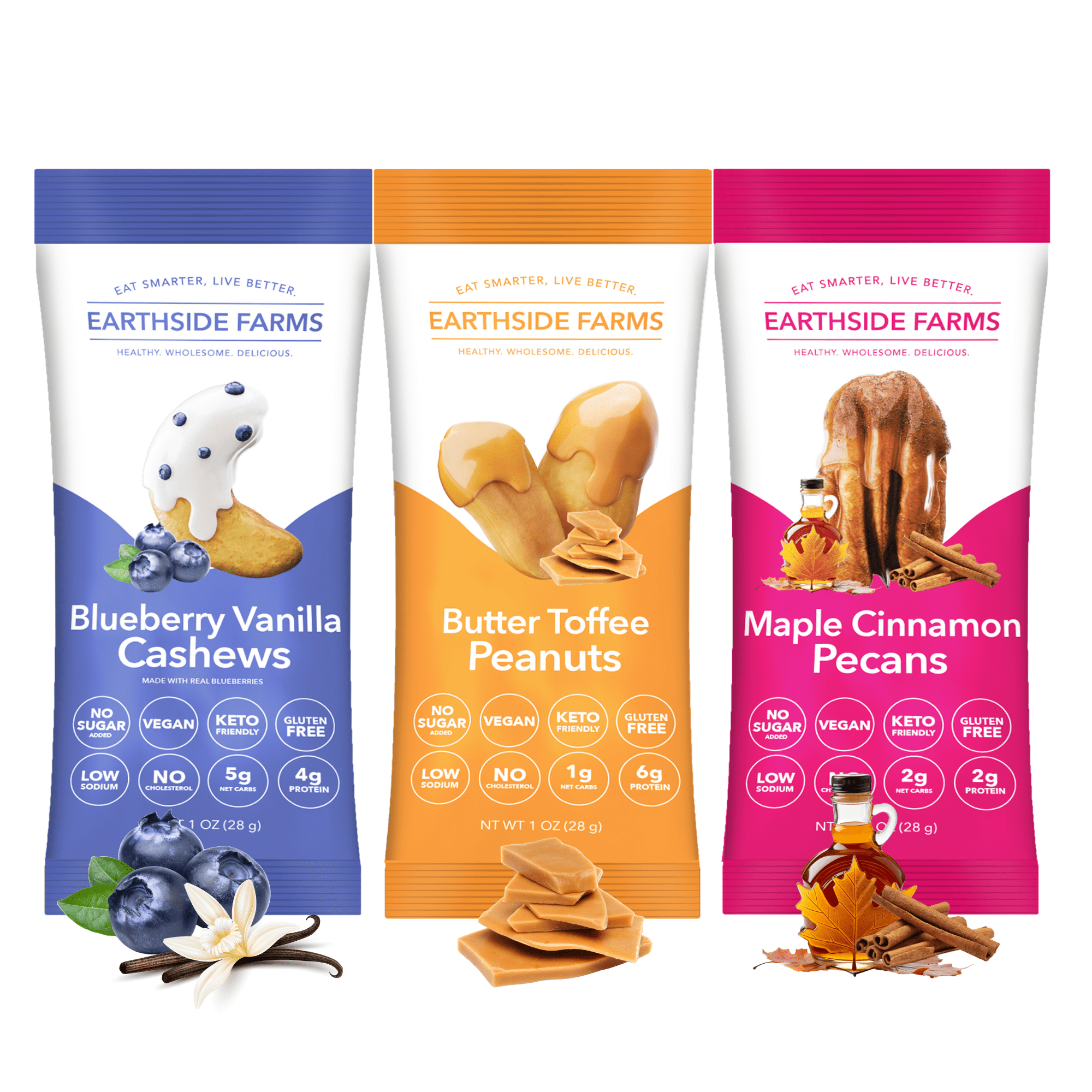 Keto Farms Keto friendly Foods Snack Packs, Maple Candied Pecans