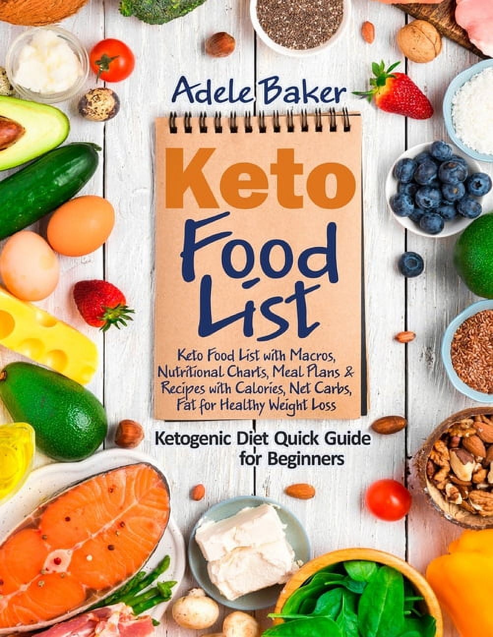 Keto Food List: Ketogenic Diet Quick Guide for Beginners: Keto Food List with Macros, Nutritional Charts Meal Plans &amp, (Paperback)