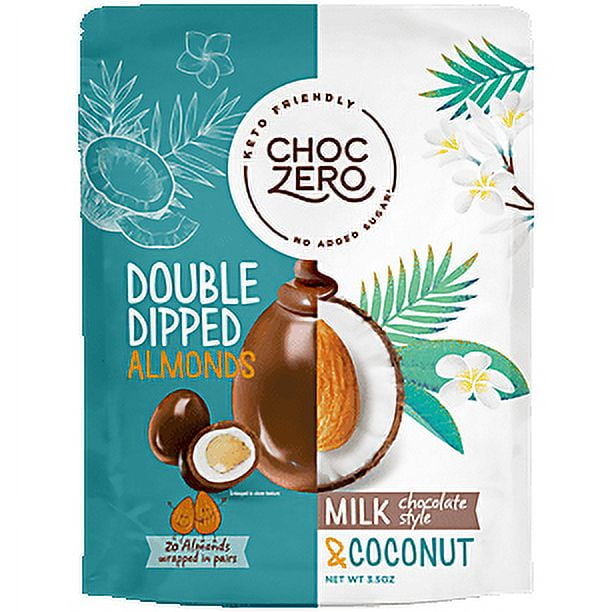 Keto Friendly Double Dipped Almonds Milk Chocolate Style & Coconut (3