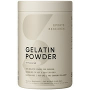 Sports Research  Keto Friendly Gelatin Collagen Cooking Powder - Sourced from Pasture Raised Cows 45 Servings
