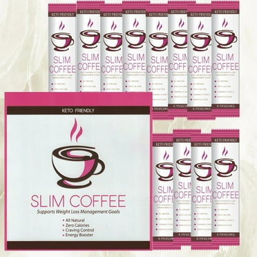 Keto Friendly Instant Slim Coffee Packets for Diet & Metabolism Support, Regular, 12 Ct