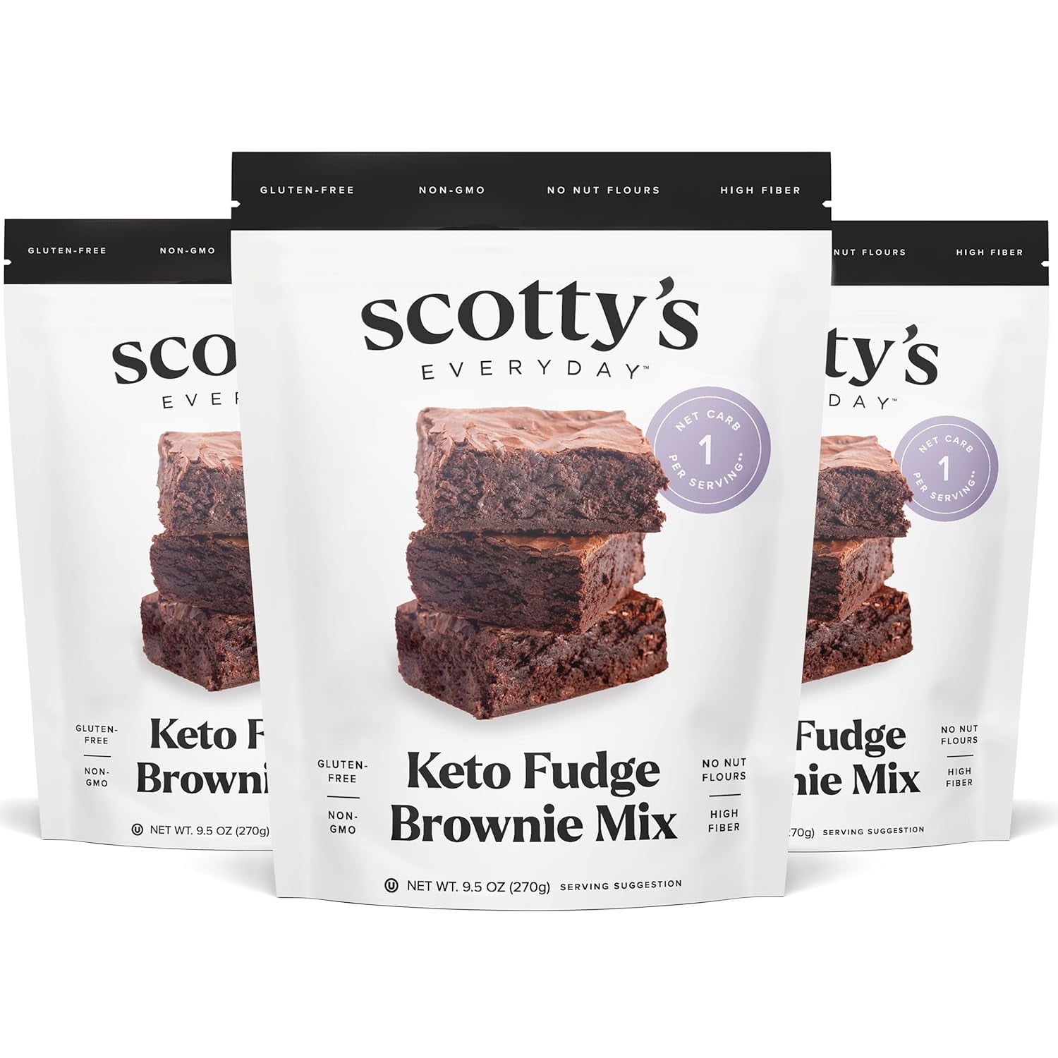 Keto Fudge Brownie Mix Keto and Gluten Brownie Baking Mix 1g Net