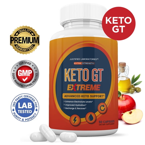 Keto GT Keto ACV Extreme Pills 1675mg Alternative to Gummies Dietary Supplement 60 Capsules