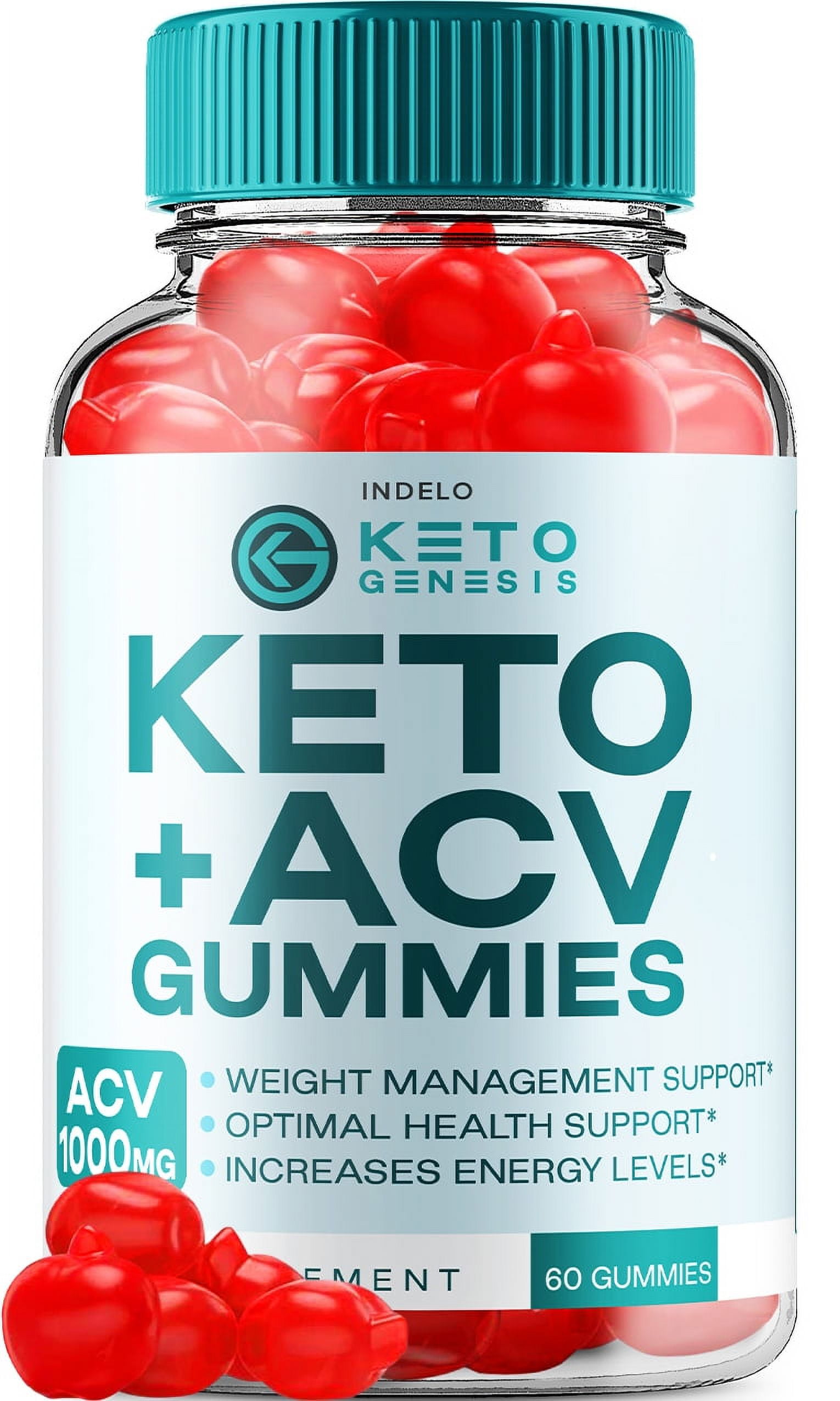 Keto Genesis Keto ACV Gummies Advanced Weight Loss, 1000MG Apple Cider Vinegar Supplement, Genesis Keto Plus ACV Vitamin, Keto Genesis ACV (60 Gummies)