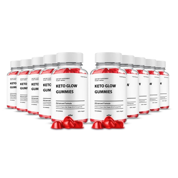 Keto Glow ACV Gummies Supplement, Premium Formula, All Natural Ingredients, 10 Month Supply (10 Pack)