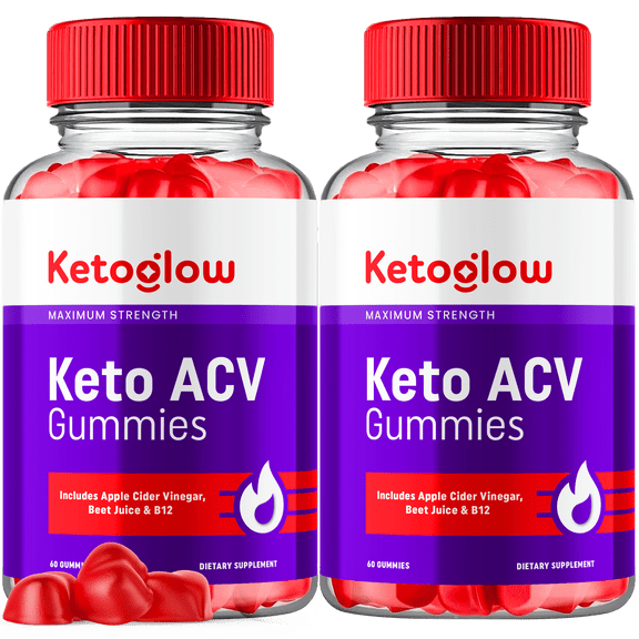 Keto Glow Keto Apple Cider Vinegar Gummies Max Strength ACV Supplement 120 Gummies