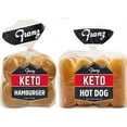 thumbnail image 1 of Keto Hamburger Buns  Keto Dog Buns With Keto Lifestyle Guide, 8 Count (Pack of 2), 1 of 2