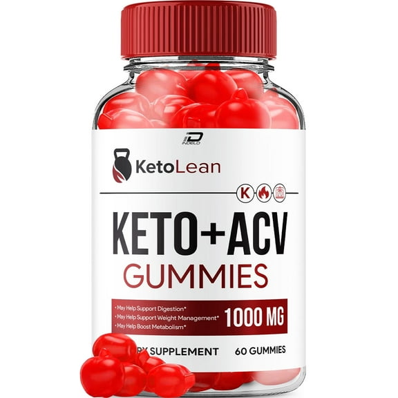 Keto Lean Keto ACV Gummies Supplement KetoLean + ACV Gummies Apple Cider Vinegar 1000MG, Lean Keto Gummies Reviews, Vitamin B12 (60 Gummies)