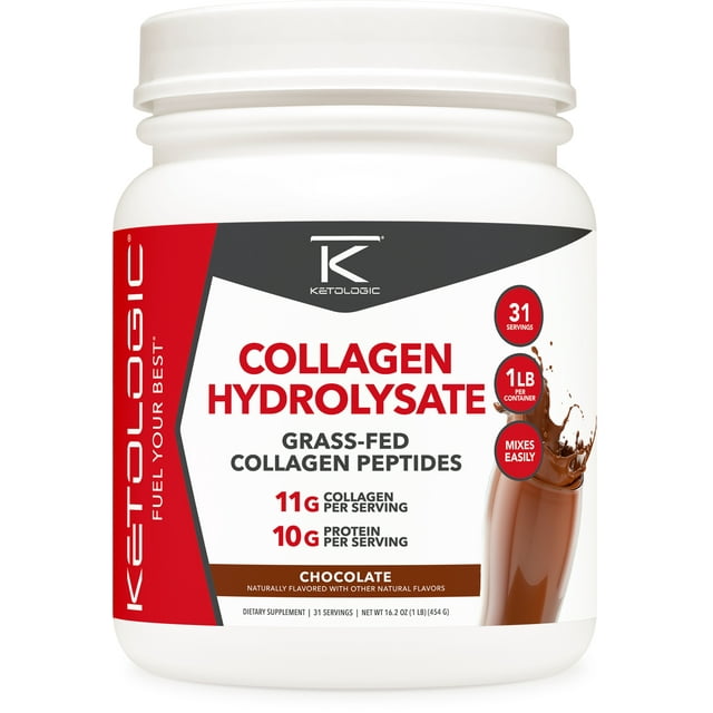 Keto Logic Grass Fed Collagen (Chocolate Flavor. 1LB)…
