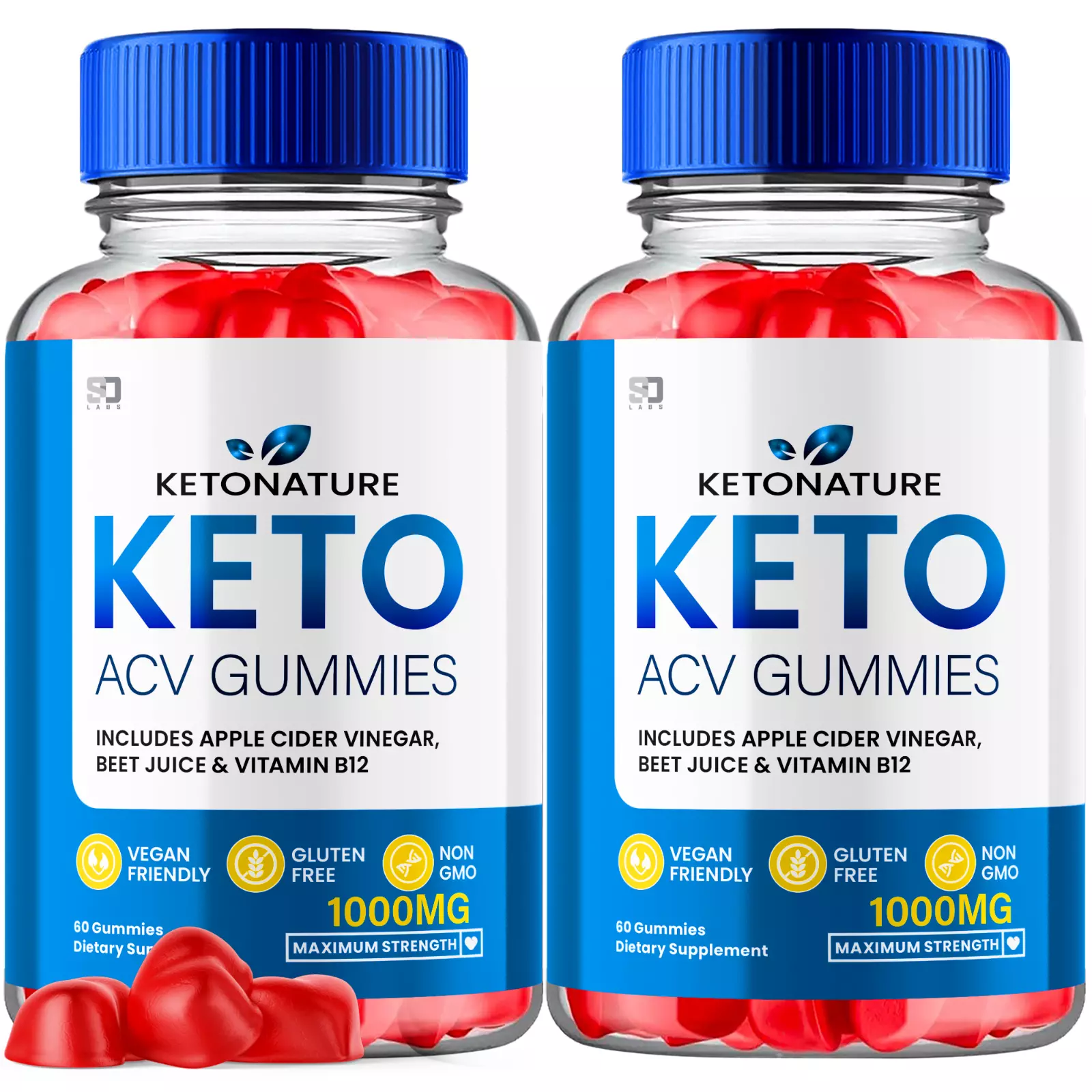 Keto Nature Keto ACV Gummies Maximum Strength Weight Management Supplement 120 Gummies