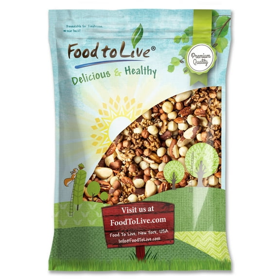 Keto Nuts Mix, 8 Pounds – Vegan, Kosher, Non-Irradiated, Bulk– by Food to Live