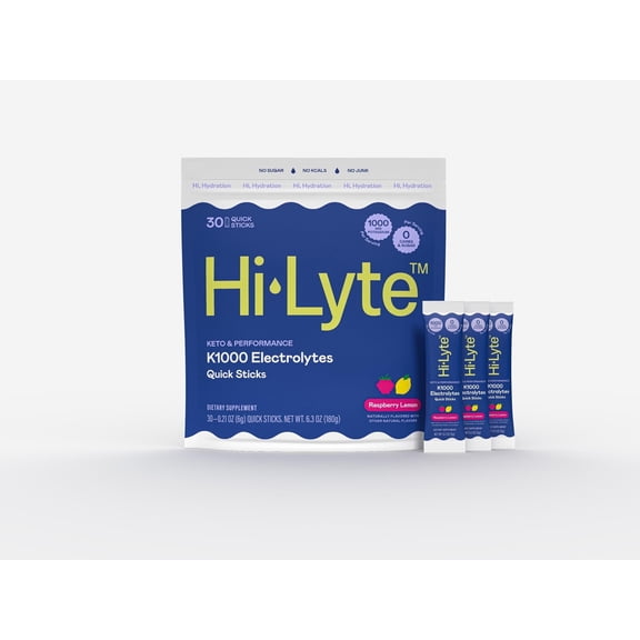 Keto & Performance | K1000 Electrolytes Quick Sticks | Raspberry Lemon
