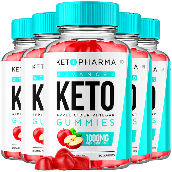 Keto Pharma Advanced Keto Apple Cider Vinegar Gummies 1000MG 5 Pack