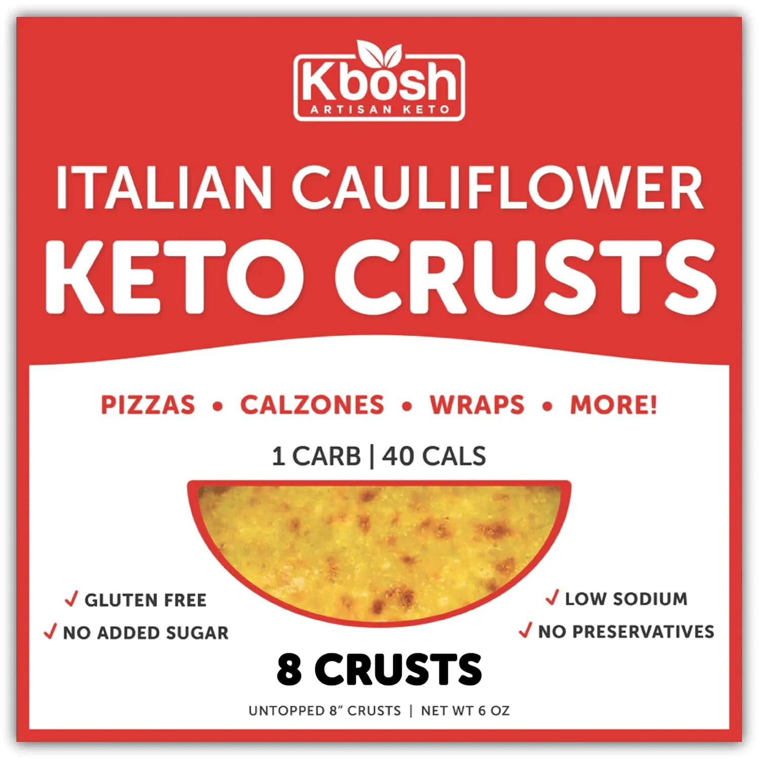 Keto Pizza Crust Italian Cauliflower 1 Carb A Gluten Free, Sugar