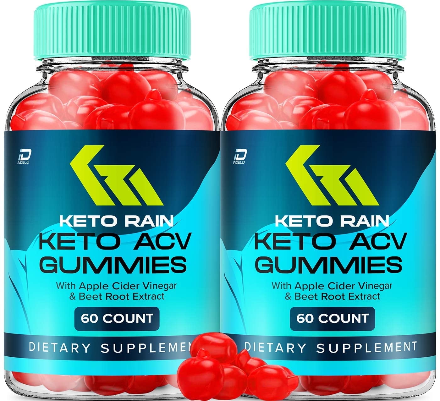 Keto Rain Keto ACV Gummies, KetoRain Apple Cider Vinegar Gummies, 2 Pack, 120 Gummies