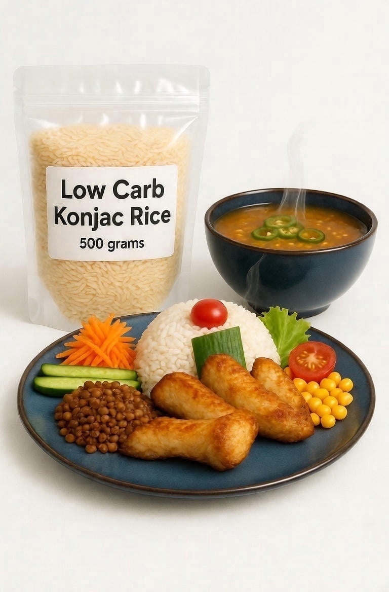 Low Carb Konjac Rice (Shirataki Rice) – Dried 500g (1.1 lb), Keto ...
