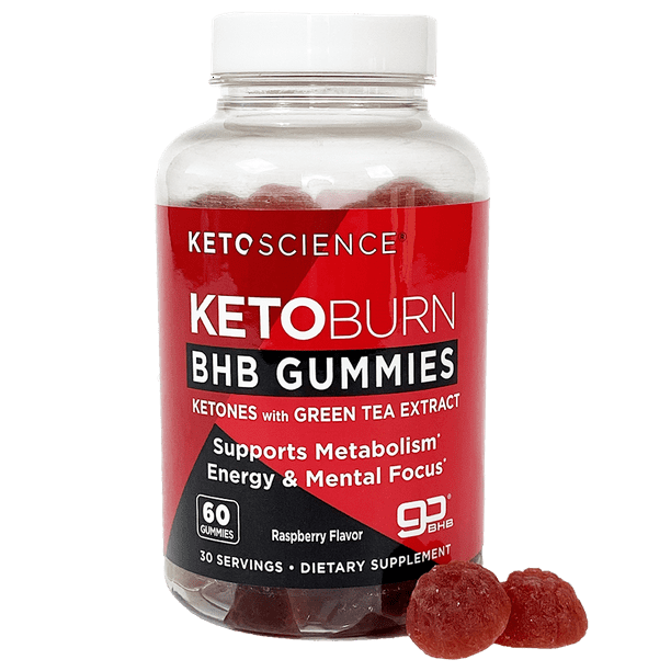 Keto Science Keto Burn Gummies, Raspberry, 60 Ct