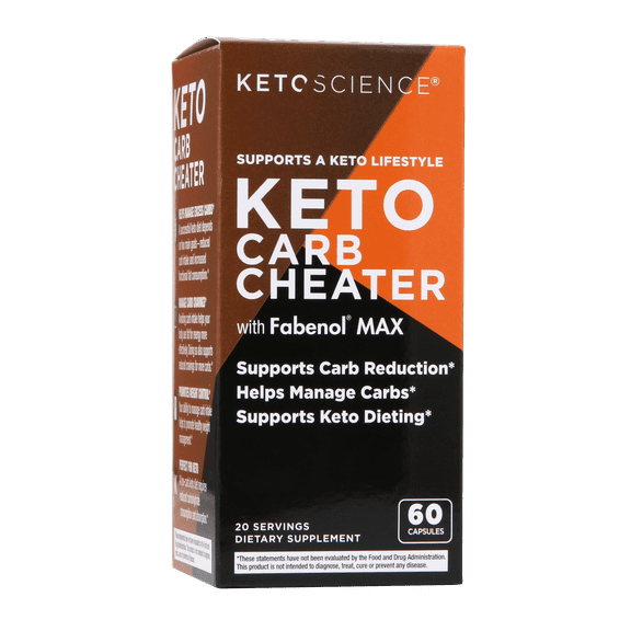 Keto Science Keto Carb Cheater, Helps Manage Carbs, Promotes Weight Control, Weight Loss, Manage Carb Cravings, Improves Keto Diet Compliance, 60 count, 20 Servings