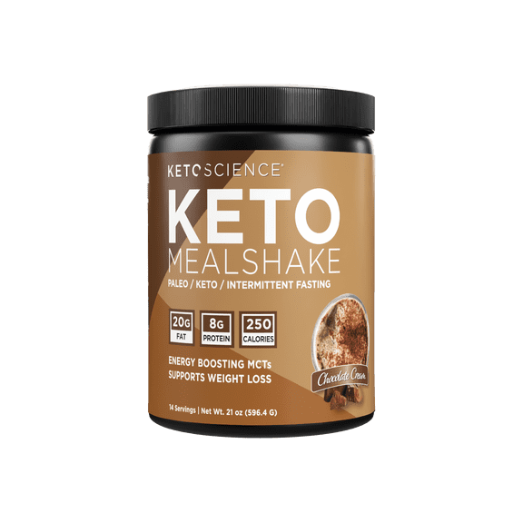Keto Science Ketogenic Meal Shake Chocolate Dietary Supplement, Meal Replacement, 14 Servings