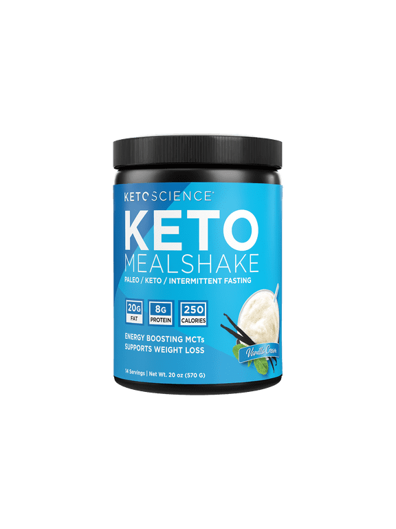 Ketogenic Meal Shake Vanilla Dietary Supplement, Meal Replacement, Weight Loss, 20.7 oz, 14 Servings