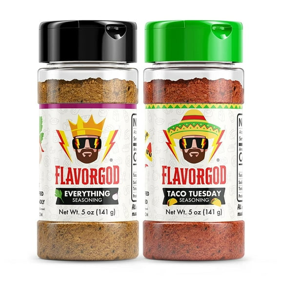Keto Seasoning & Spices Pack (2 Set - Everything, Taco Tuesday ) for Keto Diet on Keto Meals, Keto Spices, No Carb Seasonings, Keto Taco Seasoning, BBQ Keto, Keto Seasoning for Chicken by Flavor God