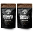 thumbnail image 1 of Keto Sprinkles, Sugar Free Sprinkles, 1g Net Carb, Large Value Size Bag, 6 oz, Non-GMO, Dye Free, Plant-Based, Vegan, Gluten Free, All Natural, No Artificial Coloring(Chocolate, 2 Pack), 1 of 7