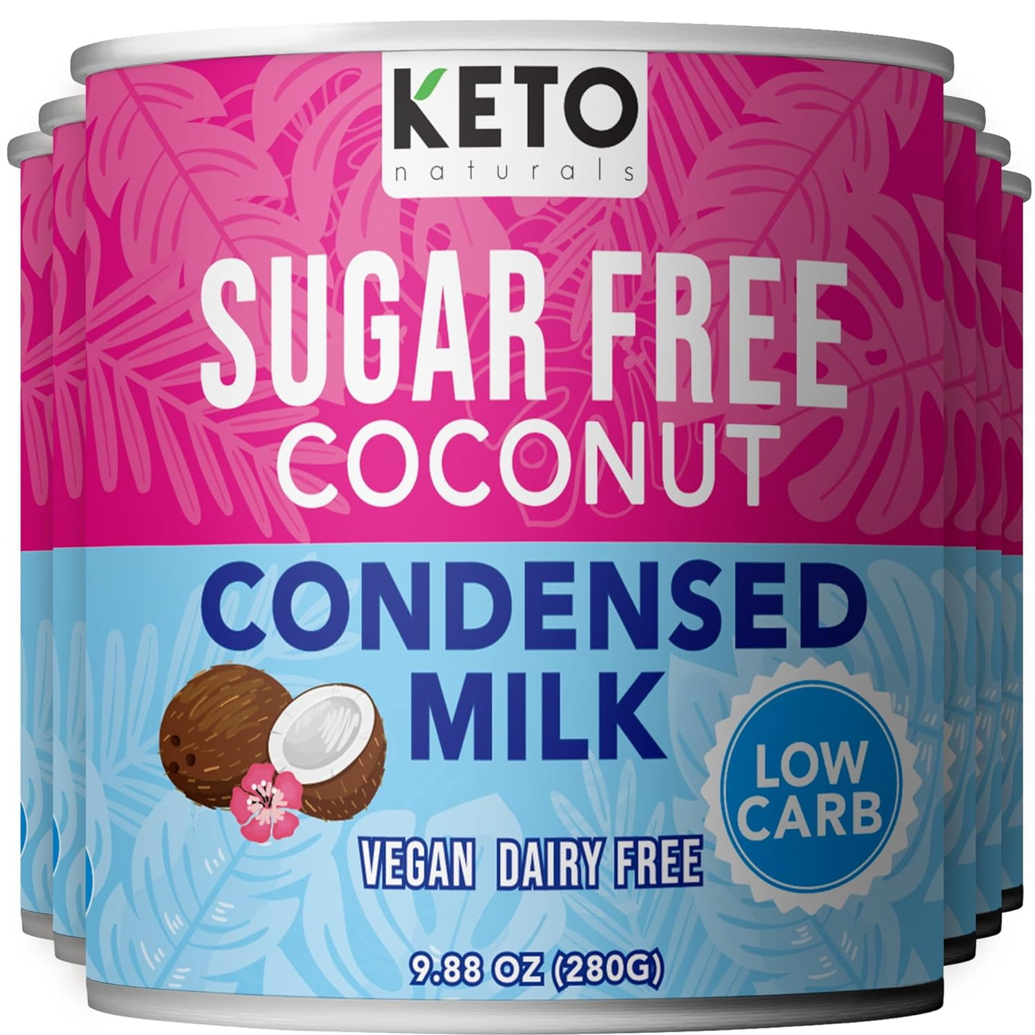 Keto Sugar Free Condensed Milk (6 Packs) Vegan Coconut Condensed Milk ...