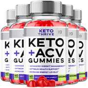 Keto Thrive ACV Gummies Vitamin Supplement for Energy Focus and Ketosis Support 5 Pack Bundle