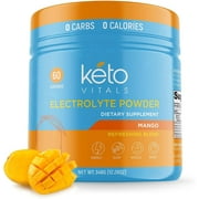 Keto Vitals Keto Electrolytes Powder for Hydration, Sleep, Energy, Muscle Function Mango
