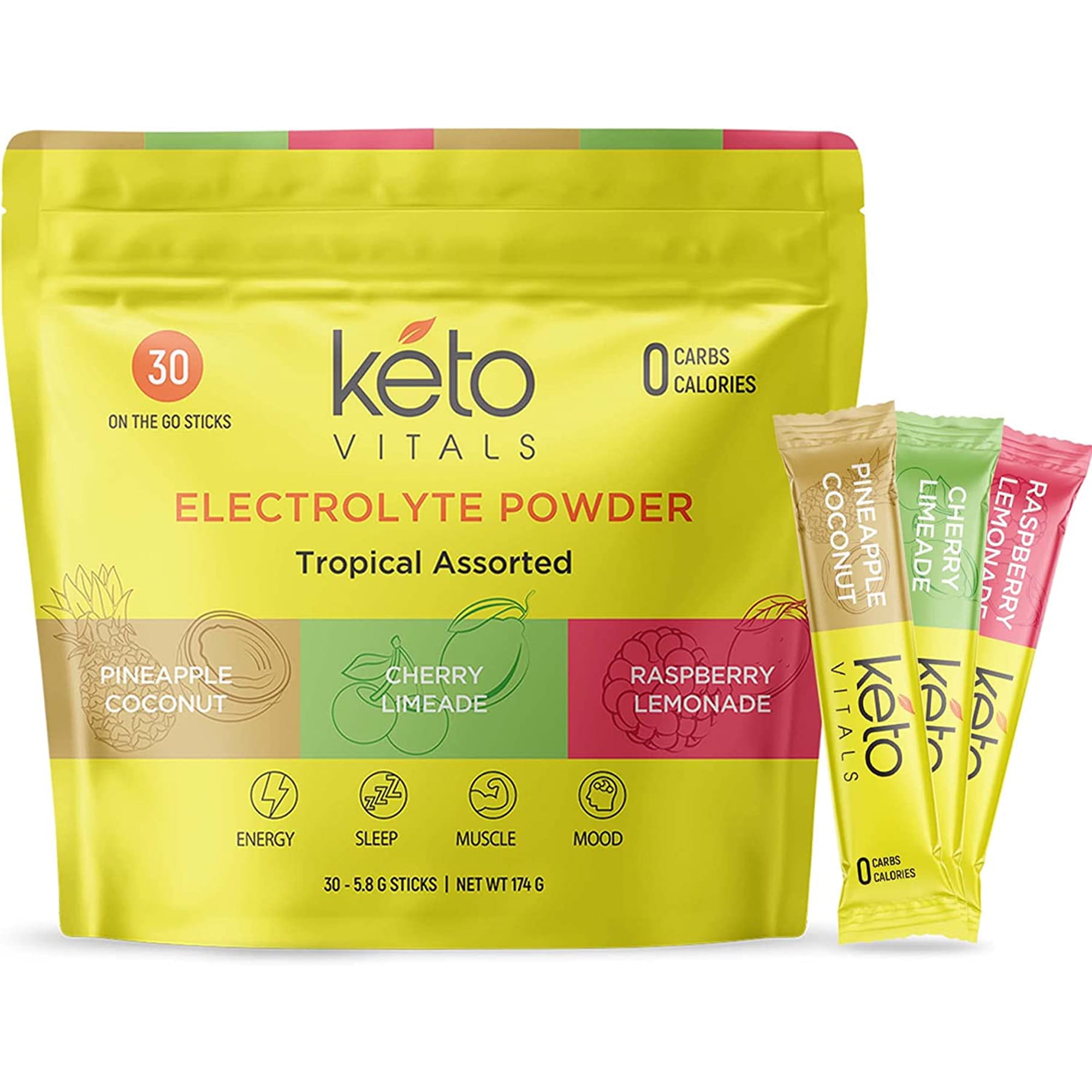 Keto Vitals Keto Electrolytes Powder for Hydration, Sleep, Energy
