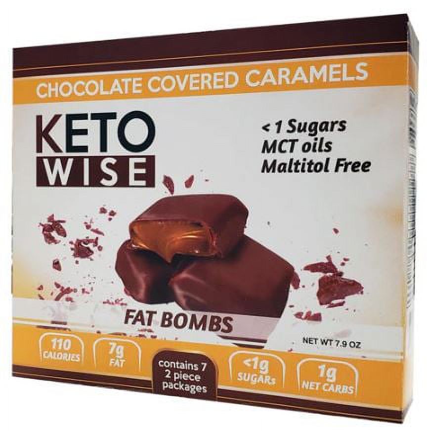 Keto Wise Fat Bombs Chocolate Covered Caramels 7.9 oz